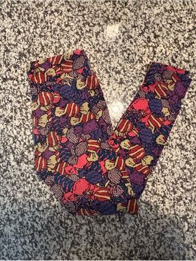 Girls' Colorful Patterned Leggings - Purple & Multicolor